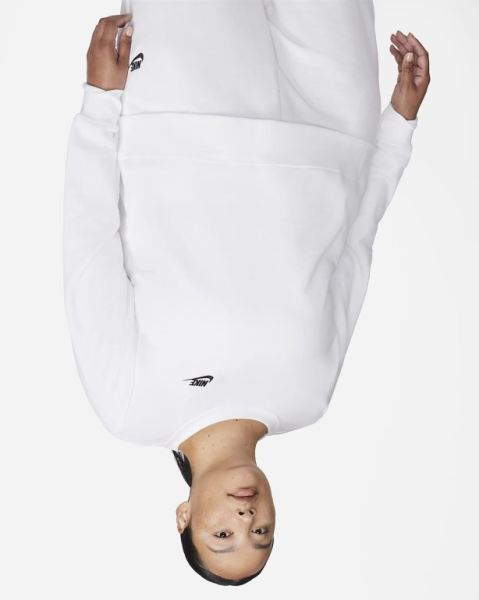 Nike Sportswear Club Fleece White/Black | UQTJO1638